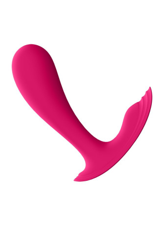 2 en 1 Vibromasseur et stimulateur clitoridien rose connecté Top Secret Satisfyer - CC597753